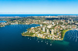 Fototapeta Sawanna - Aerial view on Sydney, Double bay harbourside area