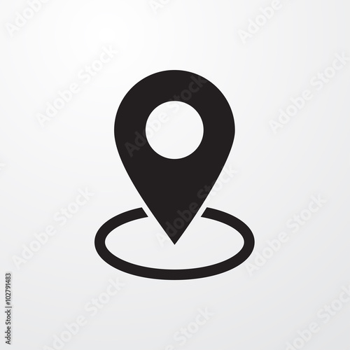 Fotomural Map pin place marker icon for web