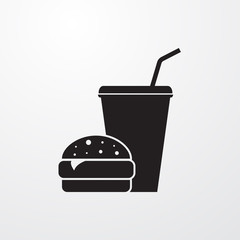 Poster - Fast food icon for web and mobile