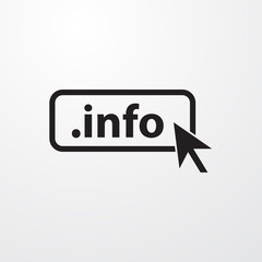 Poster - Domain INFO icon. Top-level internet domain