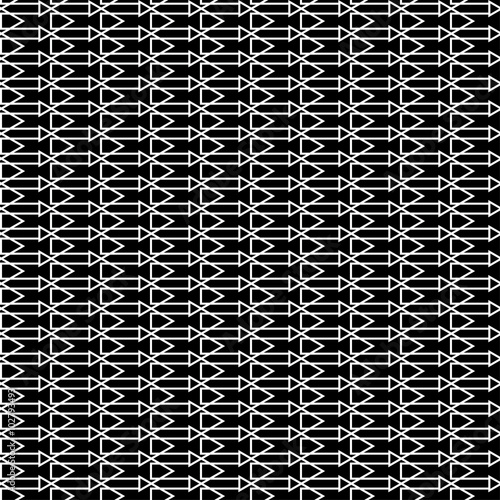 Seamless Black And White Decorative Vector Background With Arrows