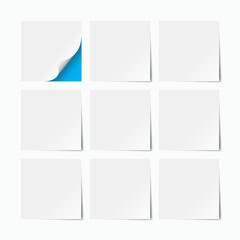 Wall Mural - white post-it grid background #vector graphic
