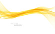 Abstract orange waves - data stream concept. Vector illustration