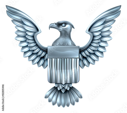Metal American Eagle Shield