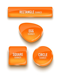 Wall Mural - set of glass banners for your design.