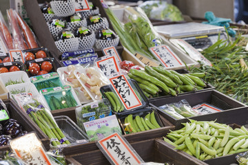 Wall Mural - Traditional food market in Kyoto. Japan.