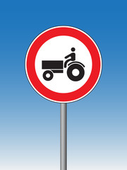 Canvas Print - tractor not allowed