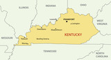 Fototapeta Mapy - Commonwealth of Kentucky - vector map