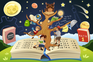 Wall Mural - Education  Tree Concept