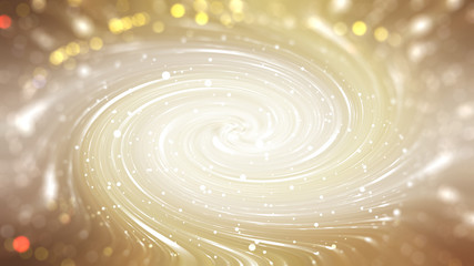 Wall Mural - Abstract gold shiny background. Spiral galaxy
