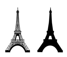 Eiffel Tower Isolated Vector Illustration