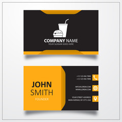 Poster - Fast food icon. Business card template