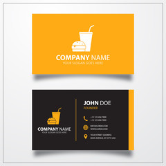 Poster - Fast food icon. Business card template