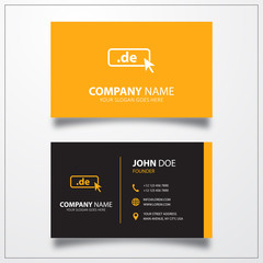 Wall Mural - Domain DE icon. Business card template