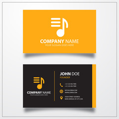 Sticker - Music playlist icon. Business card template