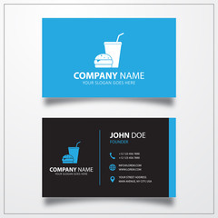 Poster - Fast food icon. Business card template