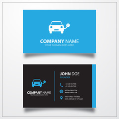 Wall Mural - Eco car. Business card template