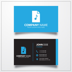 Canvas Print - MP3 music file icon. Business card template