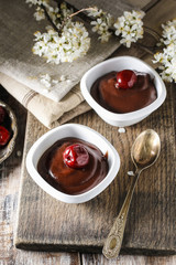 Sticker - Chocolate dessert with cherries