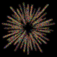 Wall Mural - Vector abstract circle firework on black