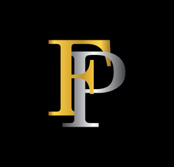 Poster - FP initial letter with gold and silver