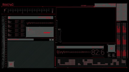 Wall Mural - Animation of a tech interface