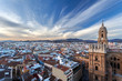 Centripetal acceleration - Malaga, Andalusia, Spain, view from the roof of building