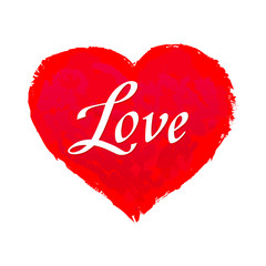  heart with love word vector
