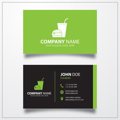 Poster - Fast food icon. Business card template