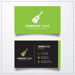 Poster - Guitar icon. Business card template