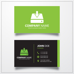 Wall Mural - Data download icon. Business card template