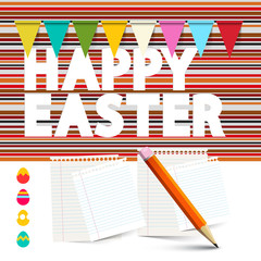 Poster - Happy Easter Retro Background