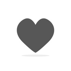 Wall Mural - heart icon in a flat style on white background