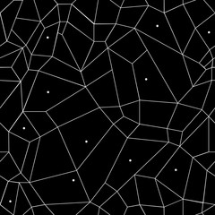 Sticker - Geometric simple black and white minimalistic pattern, rectangles or stained-glass window. Can be used as wallpaper, background or texture.