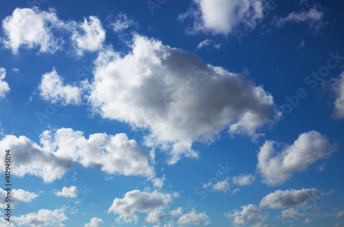 Fototapeta na wymiar Blue sky with clouds. Composition of Nature.