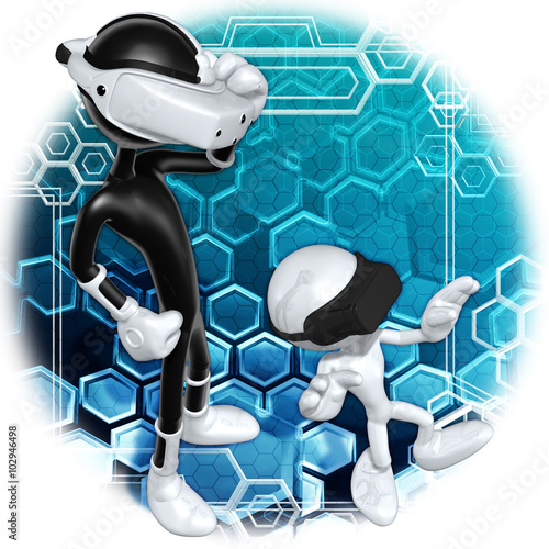 Virtual Reality VR Goggles Glasses Headset Device Concept Image - 이 스톡