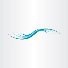 Wall Mural - water wave vector element design icon