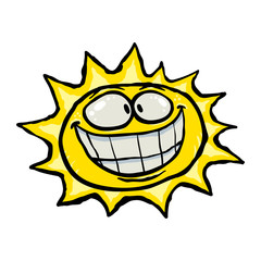 Sticker - Sun Vector Icon