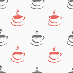 Wall Mural - coffee cups seamless pattern