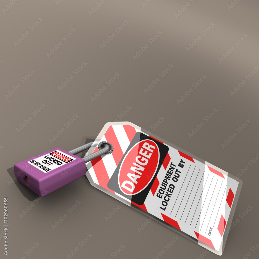 Lockout, Tagout Stock Illustration | Adobe Stock