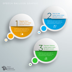 Wall Mural - Infographic 3-Step Process #Vector Graphic