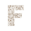 © jianghaistudio - Abstract vector alphabet - F made from coffee icon