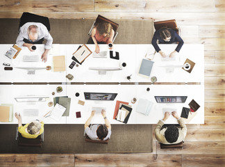 Wall Mural - Business Team Meeting Connection Digital Technology Concept