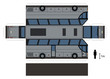 Paper model of a touristic bus / Vector illustration