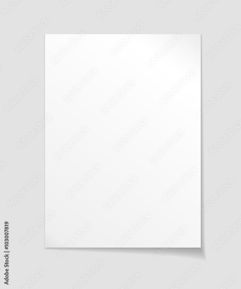 Empty sheet of paper template - obrazy, fototapety, plakaty 