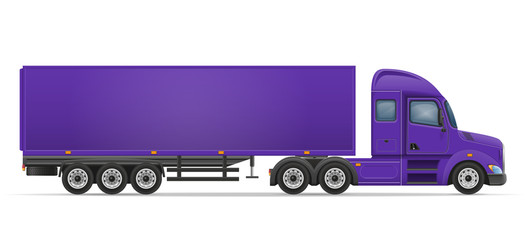 Wall Mural - truck semi trailer for transportation of goods vector illustrati