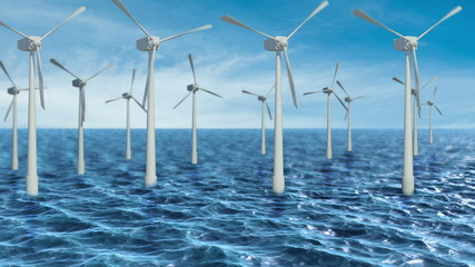 Aufkleber - Animation of wind turbines