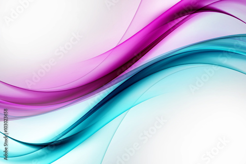 Naklejka dekoracyjna Abstract Blue Purple Wave Background Design