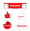 red set vector paper stickers exclusive