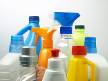 Cleaning Products In Plastic Packaging